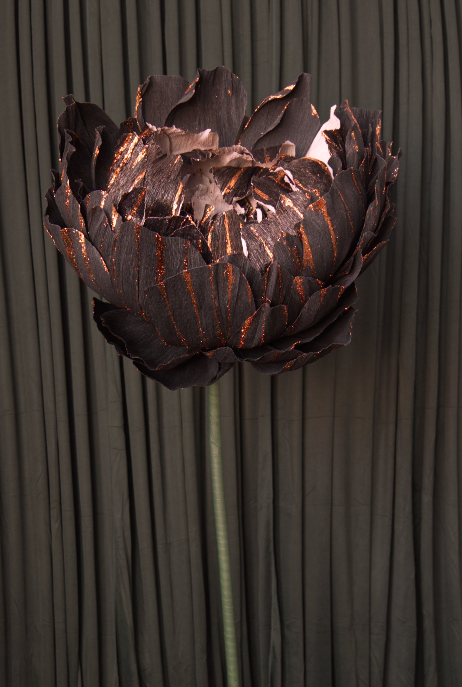 Black and Copper Double Peony RENTAL