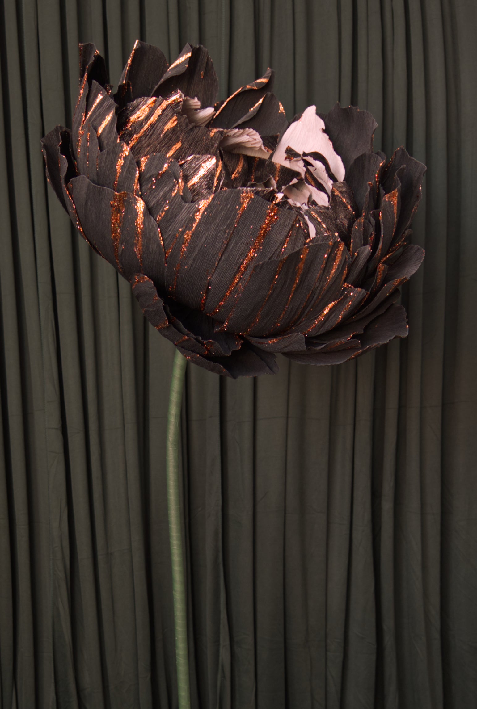 Black and Copper Double Peony RENTAL