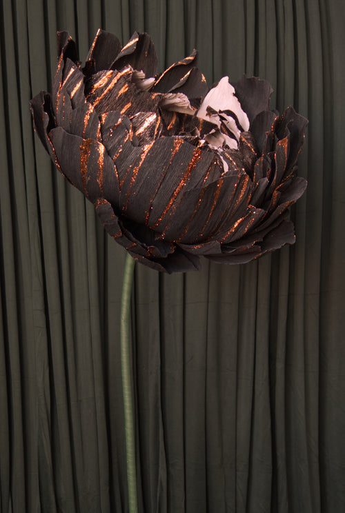 Black and Copper Double Peony RENTAL