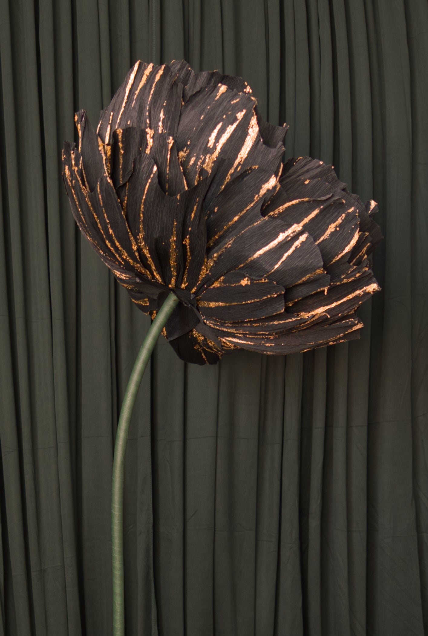 Black and Gold Double Peony RENTAL