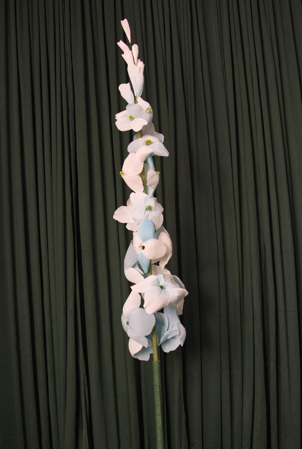 Giant Blue Delphinium crepe paper flower