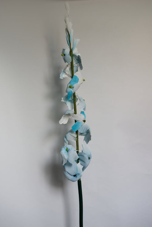 Giant Blue Delphinium crepe paper flower
