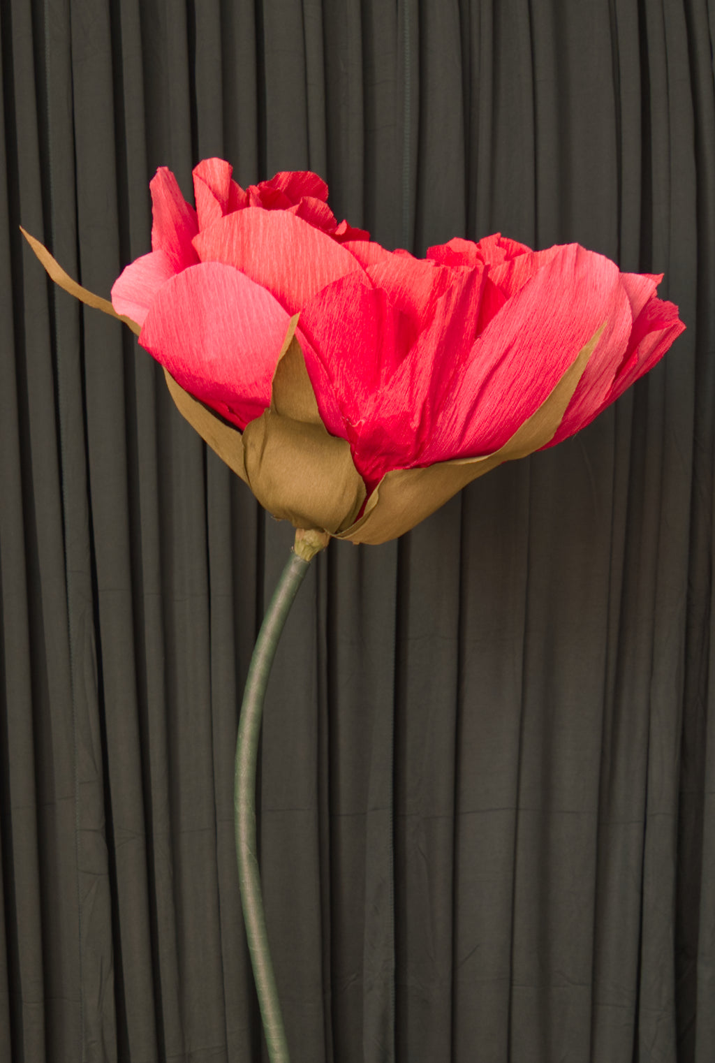 Giant Red Rose crepe paper flower